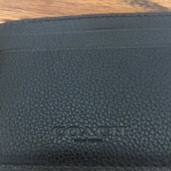 Coach smooth calf leather 2 slots money clip NEW - Picture 3 of 4